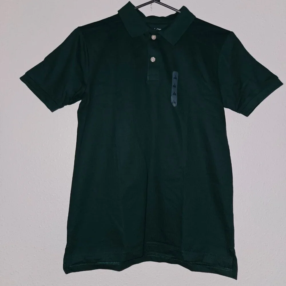 NEW 3 Children's Place TCP Polo Shirt Lot Boys Large 10-12 Red Blue Green LS SS